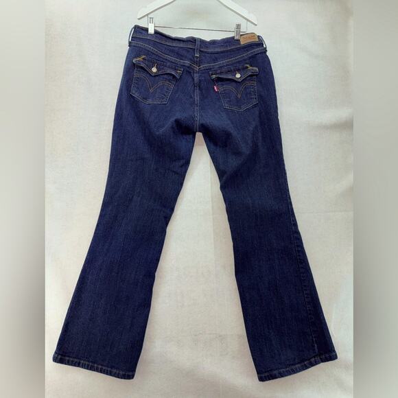 EUC Women’s Levi’s 515 Boot Cut Jeans size 10 Short Dark Wash - Picture 2 of 6